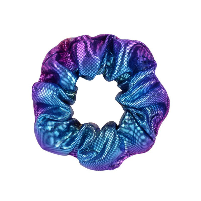 Wholesale 16-color Laser Gold-stamped Fabric Double-color Gradient Pig Intestine Hair Scrunchies